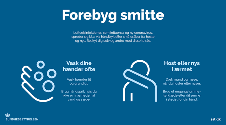 VIGTIG besked om Coronavirus fra Sundhedsstyrelsen